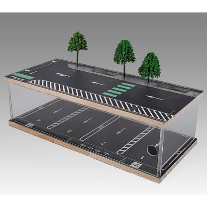 Simulation Parking Lot Parking Garage Scene Alloy Car Model Toy Car Display Stand Acrylic Dust Box