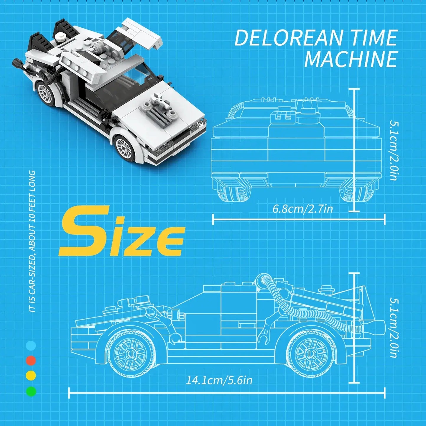 Delorean Car Building Blocks